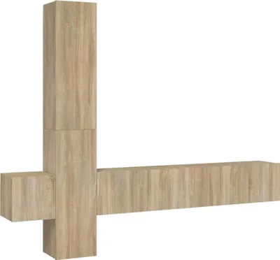 Produktbild von vidaXL 5-tlg. TV-Schrank-Set Sonoma-Eiche Holzwerkstoff