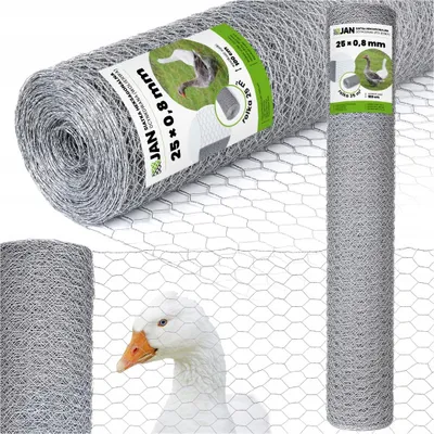 Zdjęcie produktu dla SIATKA HODOWLANA Ocynkowana Izola Woliery 25x0,8mm KLATKI wys. 100cm 25m2