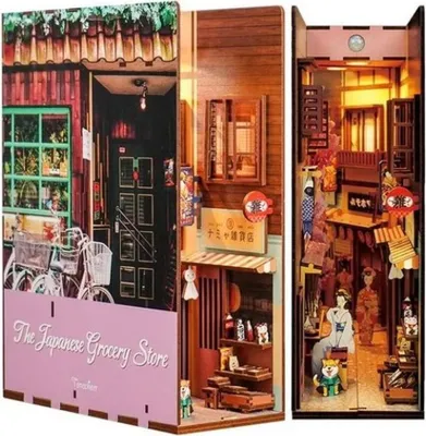 Image de Puzzle 3D, Book Nook Japanese Grocery Store, bois, Tonecheer, 134 pièces