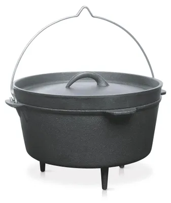 Image de Casserole en fonte pour cuisson au four, idéale pour griller et mijoter, capacité de 3 litres