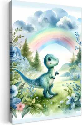 Produktbild von Wanddeko 20x30 cm - Kinder Jungen - Dinosaurier - Baby, Wandbilder, Wanddeko Wohnzimmer, Bild