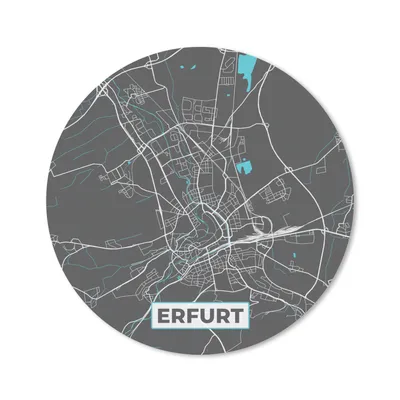 Produktbild von MuchoWow® Mauspad Mousepad Deutschland - Blau - Erfurt - Stadtplan - Karte 50x50 cm - Mousepads - Maus Mat - Pad - Mausunterlage - Vinyl