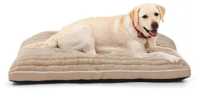 Hundebett Kunstfell Beige 106x70x7 cm, waschbar