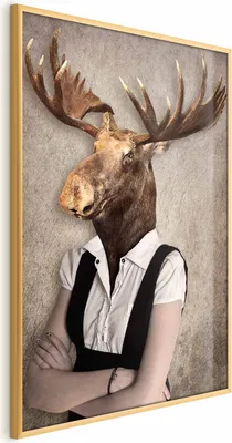 Produktbild von Posterpapier Poster - Smart Moose 60x90 cm Tiere g-B-0127-ao-a