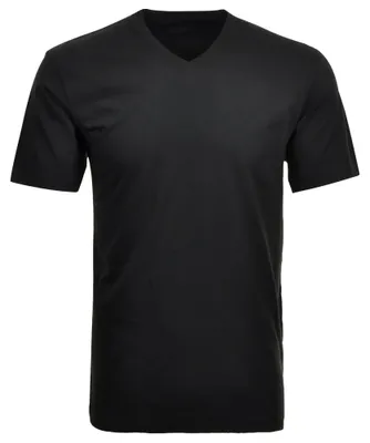 Produktbild von RAGMAN Herren T-Shirt Doppelpack Kurzarm V-Neck Regular Schwarz S