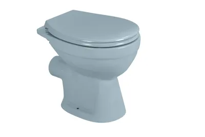Produktbild von sanicomfort Stand-WC manhattan spülrandlos, Abgang waagrecht, Tiefspüler mit WC-Sitz mit Absenkautomatik