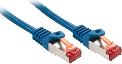 Image de Lindy 47350 Basic Cat6 S/FTP Kabel, blau, 0.30m  Patchkabel