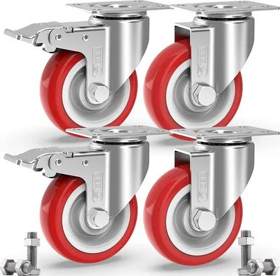 Image de Roulettes pour charges lourdes / roulettes de transport pour meubles - bandages en caoutchouc - roulettes pour charges lourdes - 800 kg