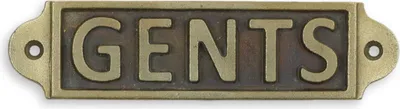 Produktbild von Schild „Herren“ Gusseisen Replikat Retro Design Dekoration