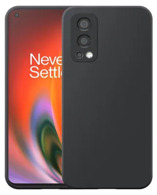 Produktbild von Geeignet für OnePlus Nord 2 Phone Case Schwarz Flexible Silicon TPU Case - Flexible Back Cover Case Silicon TPU - Schwarz - Smartphonics