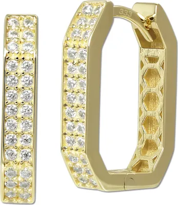 Produktbild von GoldDream gold weiß Creolen Damen 333er Gelbgold Ohrringe GDO5700Y