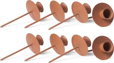 Produktbild von Novliv 8er-Set Stabkerzenhalter ROST Kerzenpick Kerzentülle Metall Kerzenständer Kerzenpin Adventskranzkerzenhalter Kerzenhalter für Kränze Kerzenleuchter Tafelkerzen Leuchterkerzen Kerzenpick