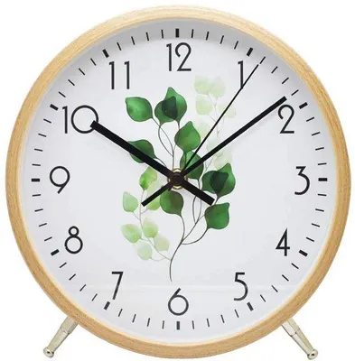 Image de Horloge murale moderne en bois de 22 cm pour le salon