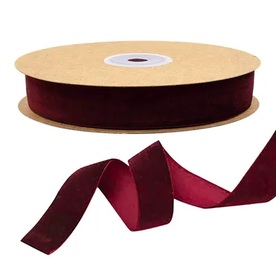 Produktbild von 10m Samtband 25mm breit Dekoband Stoffband Geschenkband Farbwahl