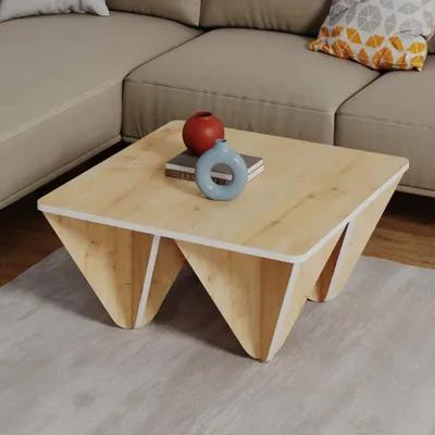 Immagine prodotto di Tavolino design da salotto 80x80x38 cm Diamond rovere