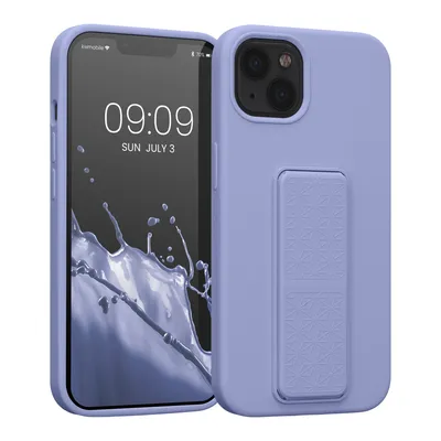 Produktbild von kwmobile Handyhülle kompatibel mit Apple iPhone 13 - Hülle mit Fingerhalter und Standfunktion - Silikon Case Handy Cover in Lavendel