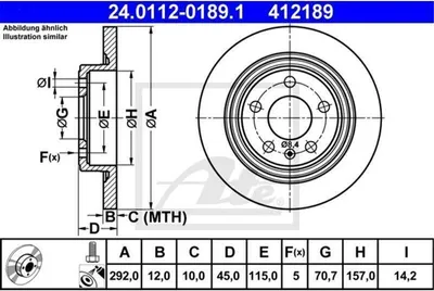 Zdjęcie produktu dla Tarcza Hamulcowa Opel Tył Astra/Cascada/Zafira 1,3-2,0 Cdti 07-