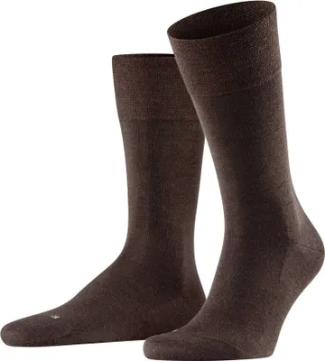 Immagine prodotto di Calze FALKE da uomo - Sensitiv Berlin, calze corte, polsino comfort, marrone tinta unita 43-46
