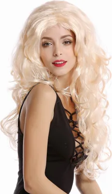Produktbild von WIG ME UP Perücke Lockenpracht Hellblond Mittelscheitel 70631-P02
