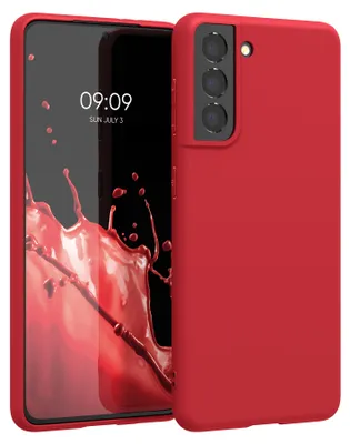 Produktbild von kwmobile Handyhülle für Samsung Galaxy S21 Hülle - TPU Case - Kabelloses Laden - Schutzhülle Cover in Klassisch Rot