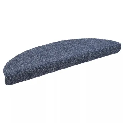 Produktbild von vidaXL Stufenmatten Selbstklebend 15 Stk. 56x17x3 cm Blau Halbrund