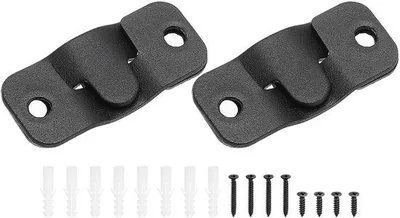 Produktbild von Schwarze Edelstahl Aufhängewinkel 43x19mm, 4-teilig