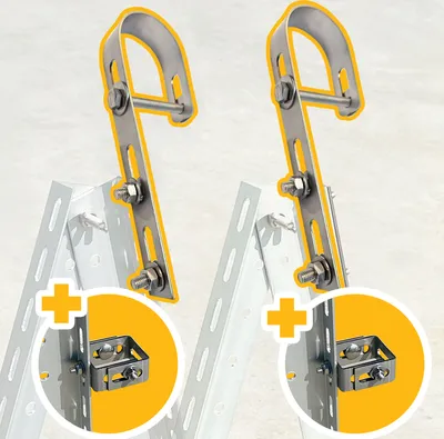 Produktbild von Balkonhalterung ROUND Balkonhaken Balkonkraftwerk Edelstahl passend für PV Halterung