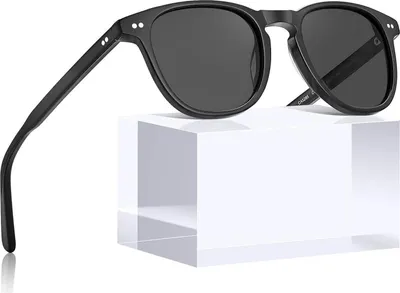 Zdjęcie produktu dla CARFIA Damskie okulary przeciwsłoneczne z polaryzacją w brązowej oprawce z octanu vintage
