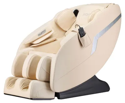 Produktbild von HOME DELUXE - Massagesessel KELSO Beige - inkl. Zero Gravity Funktion, Bluetooth und Heizung I Massagestuhl Relaxsessel mit Wärmefunktion