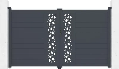 Produktbild von Doppelflügeltor aus Aluminium 3m SUNNY H.180cm grau