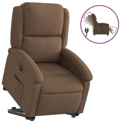 Produktbild von Relaxsessel mit Aufstehhilfe Elektrisch Braun Stoff