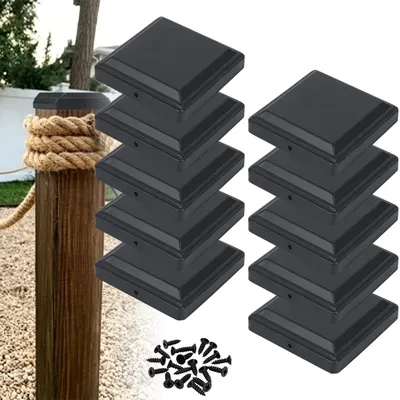 Zdjęcie produktu dla Osłony na słupki ze stali nierdzewnej, wymiar 7x7 cm, zestaw 10 sztuk