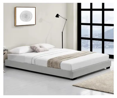 Produktbild von Kunstlederbett mit Lattenrost 140x200 cm in Weiß
