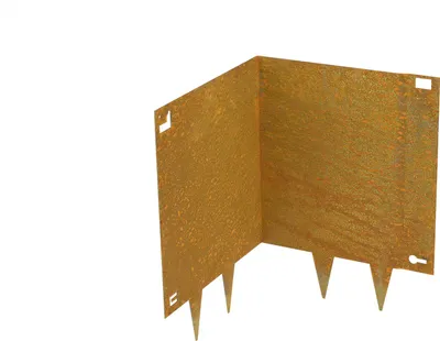 Image de Wovar - Bordure en acier corten à angle droit intérieur flexible - 40 cm - À l'unité