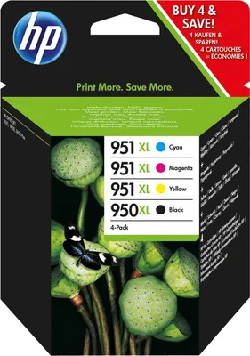 Immagine prodotto di HP 950XL / 951XL - C2P43A - Cartuccia d'inchiostro / Multipack - BK + C + M + Y (4 pezzi / 104 ml)