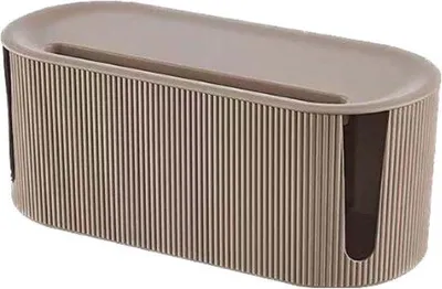 Produktbild von Beige Kabel-Organizer für ein ordentliches Büro und Zuhause - stilvolles Kabelmanagement ohne Kabelwirrwarr, beige, für kleine Räume