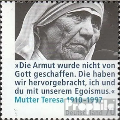 Produktbild von Briefmarken BRD (BR.Deutschland) 2010 Mi 2813 (kompl.Ausg.) gestempelt Mutter Teresa