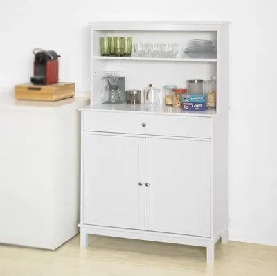 Immagine prodotto di SoBuy mobile da cucina | mobile per il vino | scaffale per il vino | credenza | mobile per il buffet | bianco