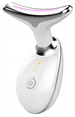 Zdjęcie produktu dla Masażer Do Twarzy Szyi Soniczny Wibracyjny Światło Led 7 Kolorów Spa Ems