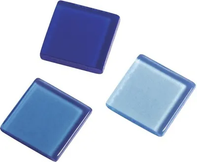 Produktbild von Acryl-Mosaiksteine 1x1 cm 205 Stk transparent blau