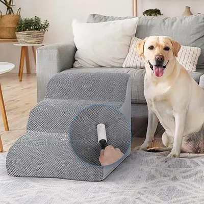 Produktbild von Famanu Hundetreppe Waschbar - Tragbare Haustierleiter für Welpen und Katzen