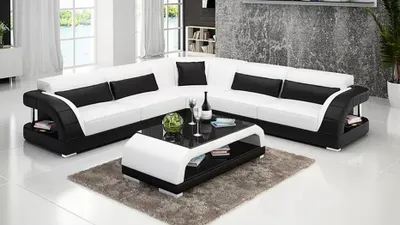 Produktbild von Ledercouch Wohnzimmer Sofa Polster Eckcouch Design Couchen Sofas Ledergarnitur