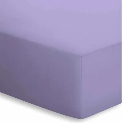 Produktbild von Schlafgut Jersey Spannbettlaken Mako Spannbetttuch 100% Baumwolle Rundumgummi waschbar pflegeleicht hochwertig strapazierfähig 120x200 cm Flieder