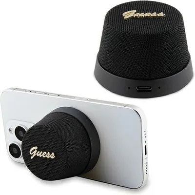 Obrázek produktu pro Guess Magnetic Script Metal Logo - Bluetooth reproduktor V5.3 (černý)