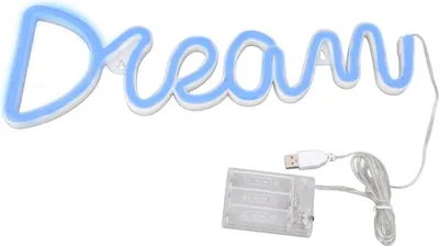 Produktbild von LED Neon Licht Traum Batterie USB betriebene Neon Wandleuchte für Schlafzimmer Wohnzimmer Bar Party Weihnachten Hochzeit