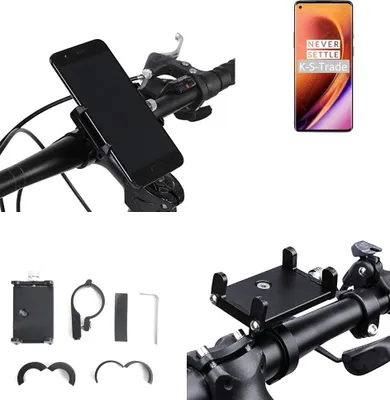 Produktbild von K-S-Trade Handyhalterung für das Fahrrad kompatibel mit OnePlus 8 Pro Halter Lenkstange Fahrradhalterung Motorrad Bike Mount Befestigung Smartphone