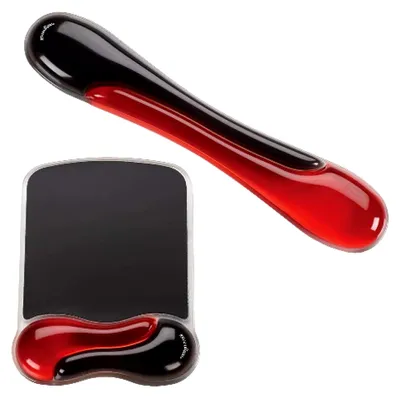 Produktbild von Set aus Gel-Handgelenkauflagen für Maus und Tastatur, ergonomisches Mauspad mit Handgelenkstütze, rutschfeste Unterseite
