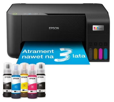 Produktbild von Epson EcoTank L3230, Tintenstrahl, Farbdruck, 5760 x 1440 DPI, A4, Direktdruck, Schwarz