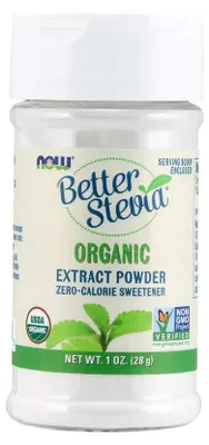 Zdjęcie produktu dla NOW Better Stevia Extract Powder, Organiczny, 28 g