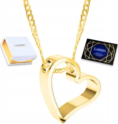 Image de Chaîne en or avec pendentif en forme de cœur « Love Love » en argent 925
